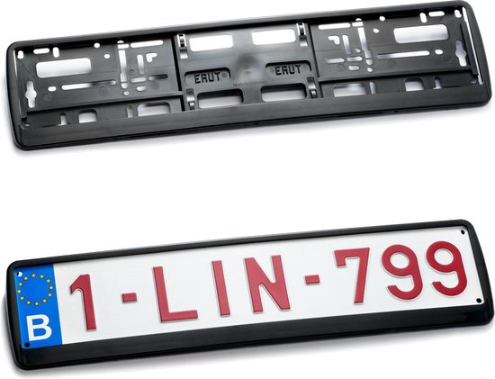 Support De Plaque D'immatriculation Avant Noir Pour Dacia Sandero II Et Renault Sandero/Stepway II | Sans Cadre, Référence 620788414R