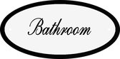 Emaille deurbord 'Bathroom' ovaal