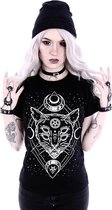 Restyle Dames Tshirt -XXL- Galaxy Cat Zwart