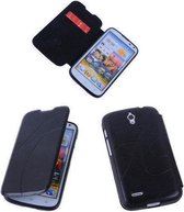 Bestcases Zwart Huawei Ascend G610 TPU Book Case Cover Motief