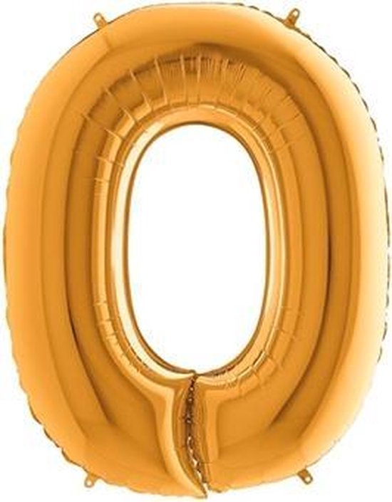 Folieballon letter O goud (100cm)