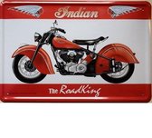 Indian The Road King Metalen wandbord 20 x 30 cm