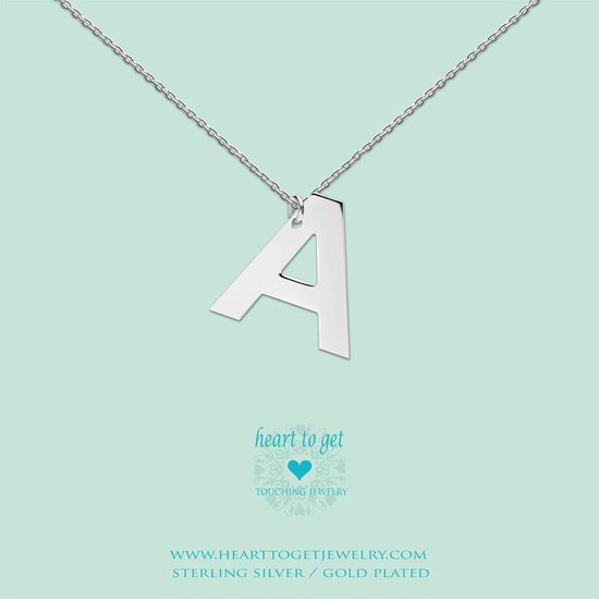 Heart to Get - Grote Letter J - Ketting - Zilver