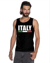 Zwart Italie supporter singlet shirt/ tanktop heren S