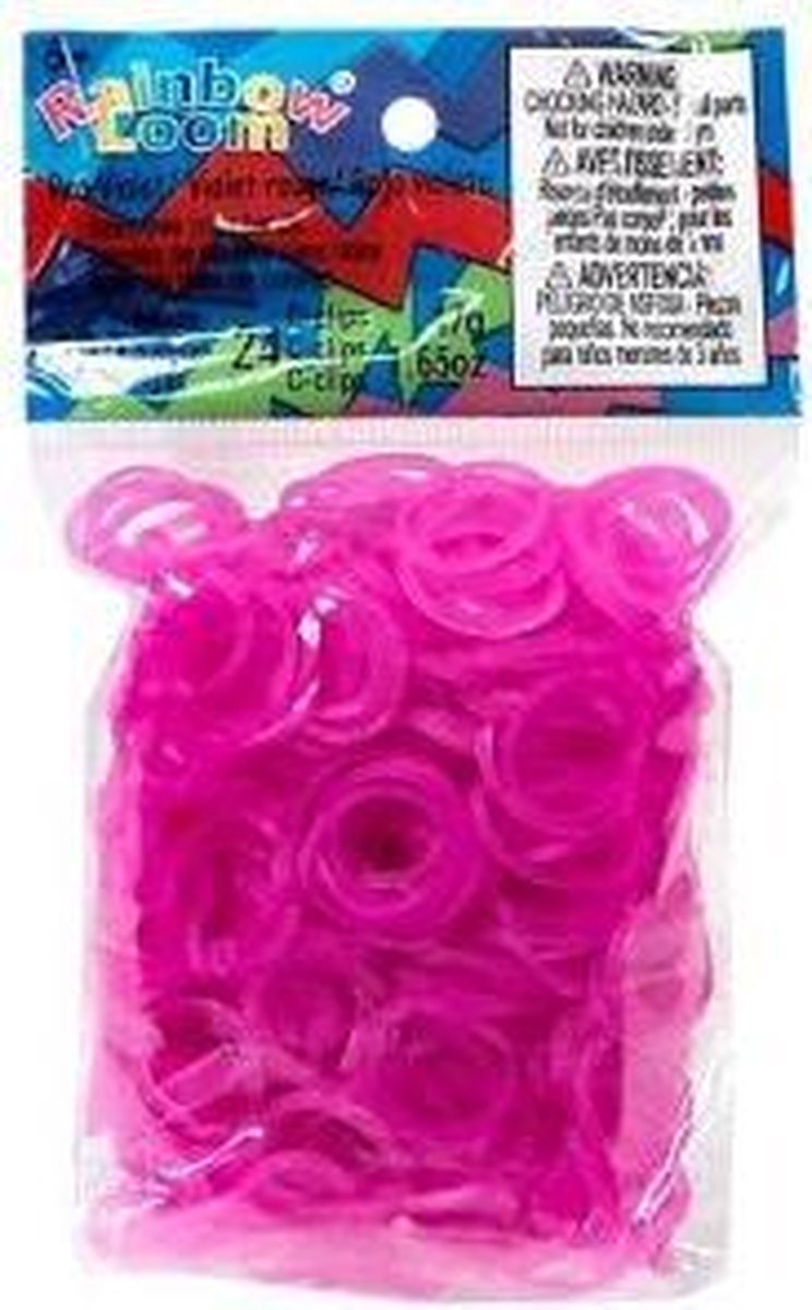 Rainbow Loom red violet jelly 600 stuks