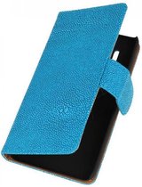 Devil Bookstyle Wallet Case Hoesjes voor Huawei Ascend G510 Turquoisse