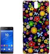 Sony Xperia C5 Ultra PC case hoesje frontje Kleurrijke bloemen
