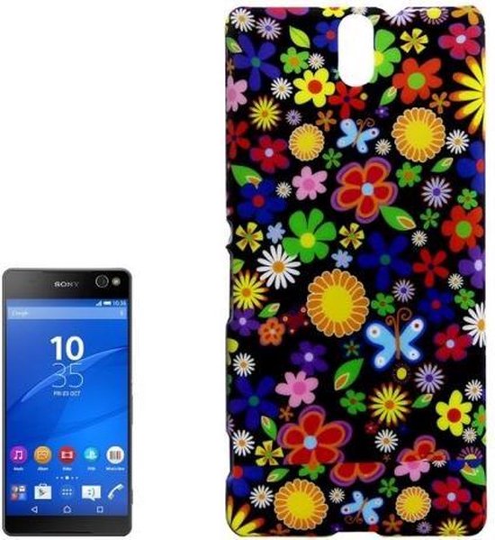 Zachtmoedigheid Postbode Twee graden Sony Xperia C5 Ultra PC case hoesje frontje Kleurrijke bloemen | bol.com