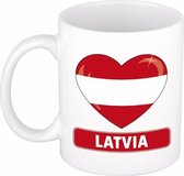 Hartje Letland mok / beker 300 ml