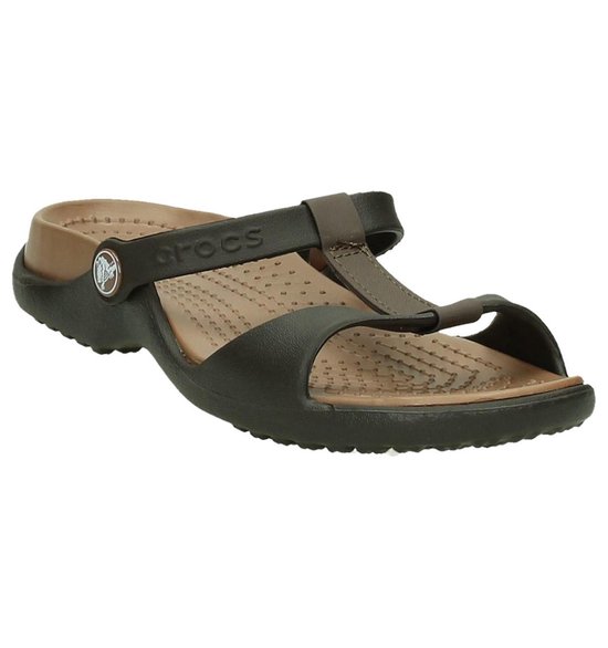 Karu bijtend afdrijven Crocs - Cleo Iii - Sportieve slippers - Dames - Maat 38 - Bruin - 25M  -Espresso/ Bronz | bol