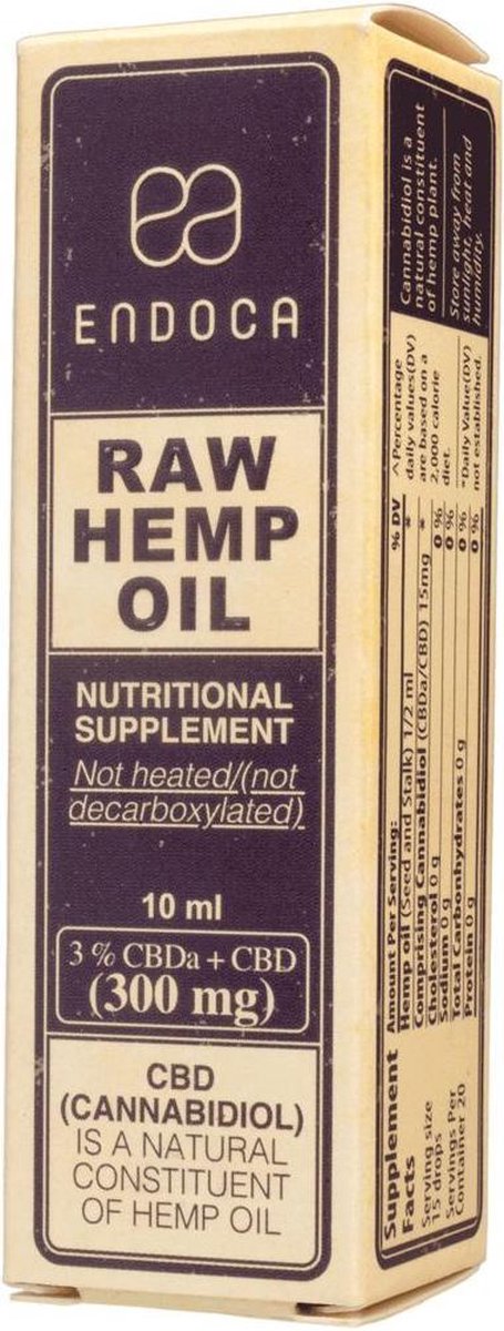 Goedkoopste Endoca CBD Olie Raw CO2 Extractie 3 CBD 10ml