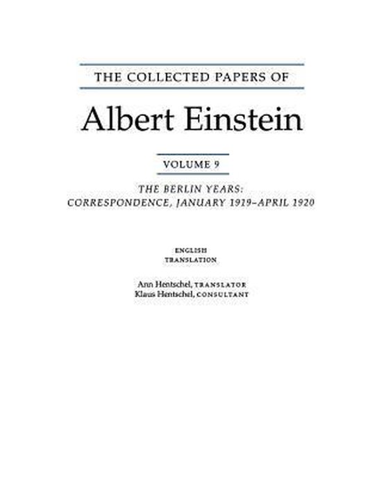 The Collected Papers of Albert Einstein, Volume - The Berlin ... - cover