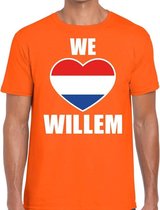 Oranje We Love Willem t-shirt - Shirt voor heren - Koningsdag kleding M