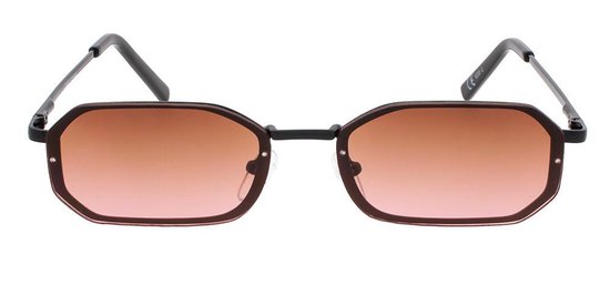 Icon Eyewear Zonnebril OLLIE - Zwart montuur - Bruin met roze glazen