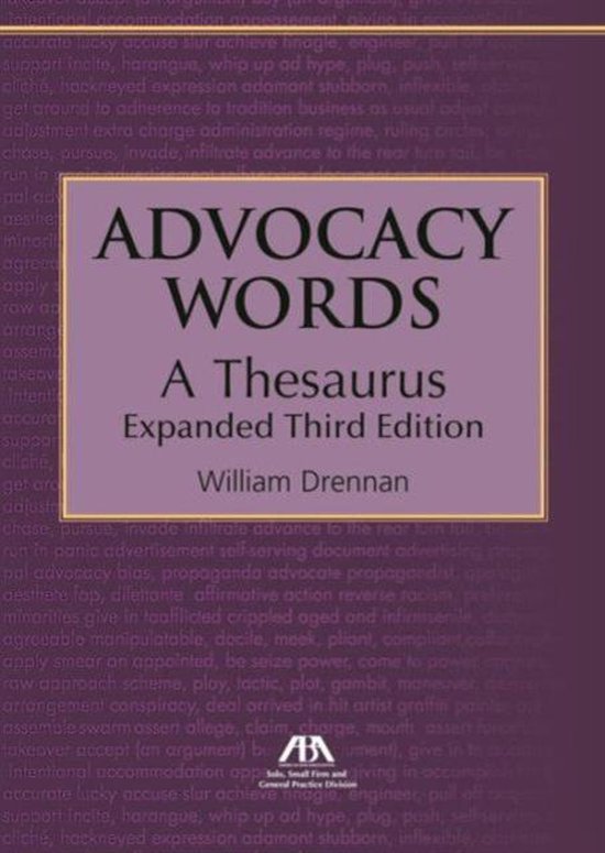 Advocacy Words, a Thesaurus 9781627222242 William Drennan Boeken
