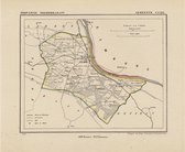 Historische kaart, plattegrond van gemeente Cuijk in Noord Brabant uit 1867 door Kuyper van Kaartcadeau.com
