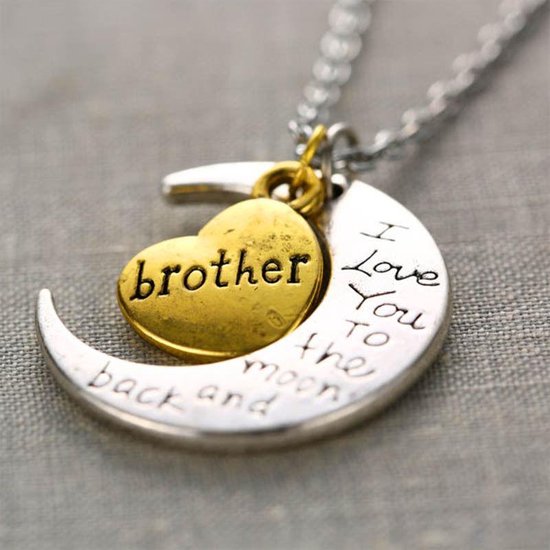 Broer ketting, I love you to the moon and back