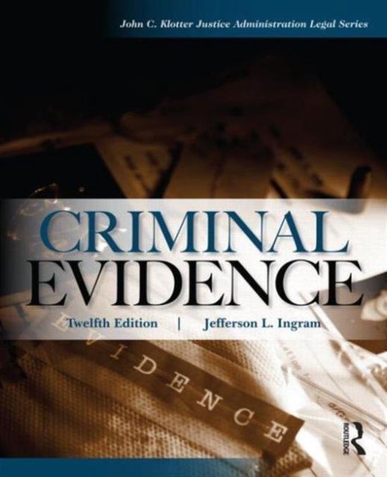 Criminal Evidence - cover