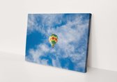 Luchtballon in de lucht | Canvasdoek | Wanddecoratie | 30CM x 20CM | Schilderij | Foto op canvas