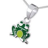 Princess Ketting Frog - 925 Zilver E-Coating - Kikker - 9x10mm - 38cm