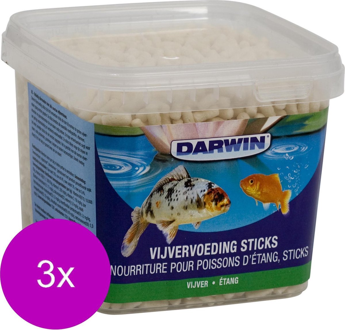 Darwin Vijvervoeding Sticks - Vijvervoer - 3 x 2.5 l