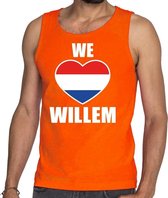 Oranje We Love Willem tanktop / mouwloos shirt - Shirt voor heren - Koningsdag kleding M