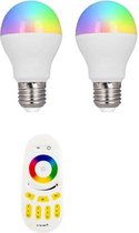 Milight Beginners set - E27 - 2 wifi lampen - Kleur + KOUD WIT