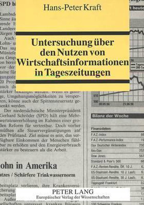 Untersuchung Ueber Den Nutzen Von Wirtschaftsinformationen i ... - cover