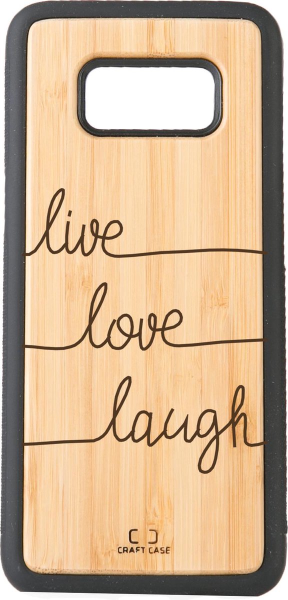 Bamboe telefoonhoesje Live Love Laugh - Craft Case - Samsung S7 Edge