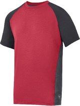 Snickers A.V.S. Advanced T-shirt - 2509-1604 - chili red/zwart - maat XXXL