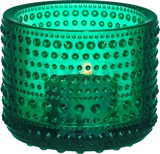 Iittala Kastehelmi Waxinelichtjeshouder - Sfeerlicht - h 6,4 cm - emerald