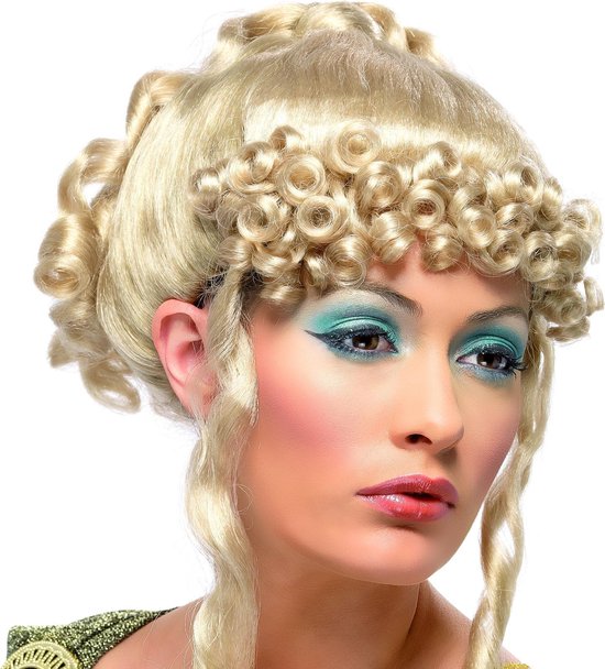 Blonde damespruik voor een Griekse godin - Feestpruik |