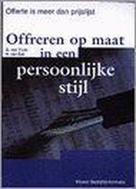 9789026729232 - Offreren op maat in persoonlijke stijl