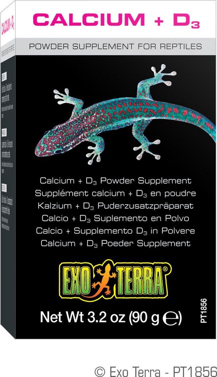 Exo Terra Calcium + Vitamine D3 - Reptielenvoer - 90gr