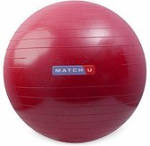 Ballon fitness - Anti Burst - Pompe incluse - Ø 55 cm - Rouge