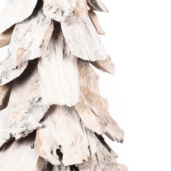 Houten kerstboom Whitewash Tree - 120 cm hoog - Wit