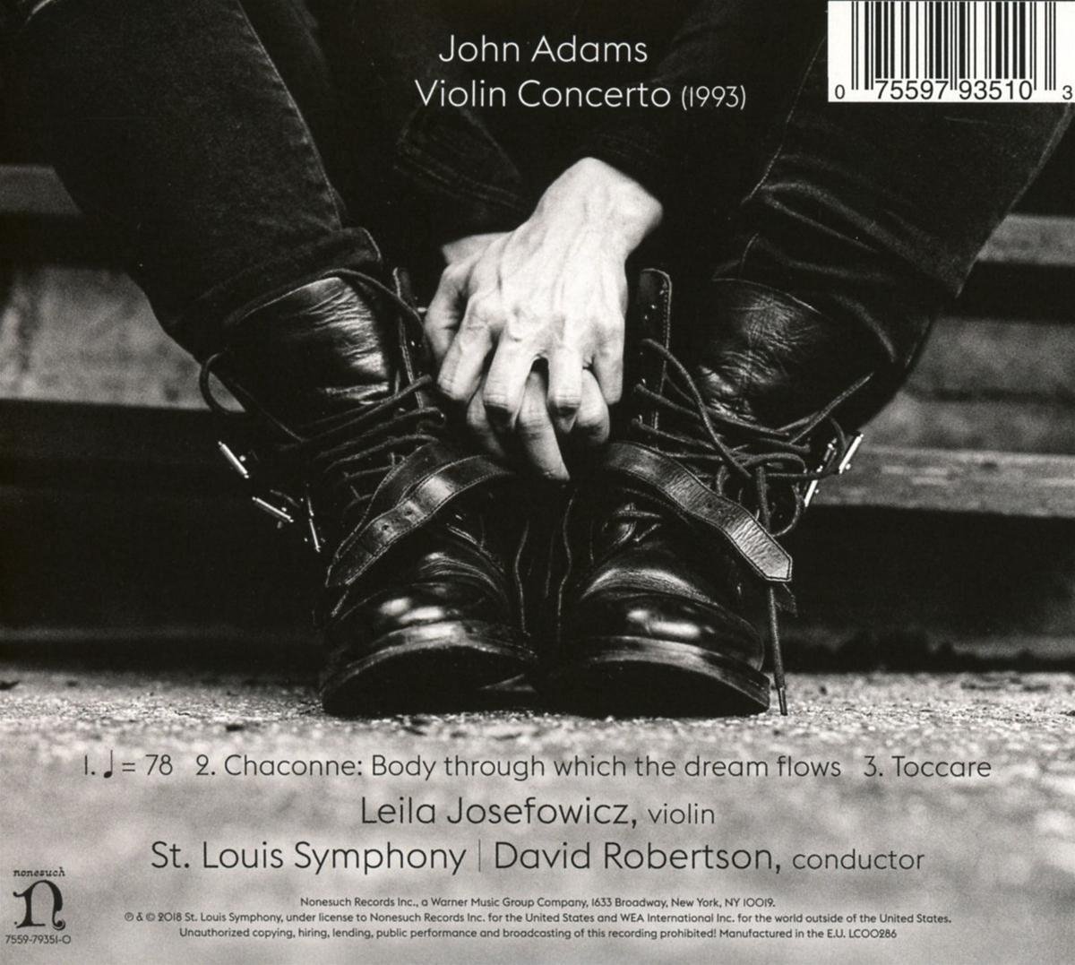 Josefowicz Robertson John Adams Violin Concerto, Robertson CD