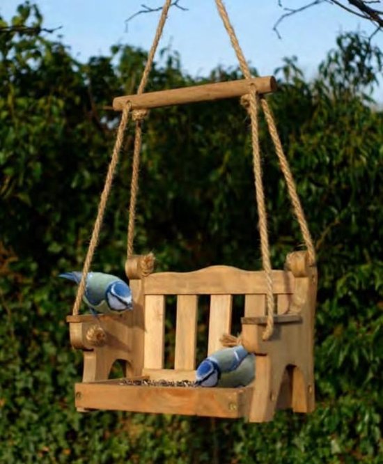 Voedertafel voor schommelbank