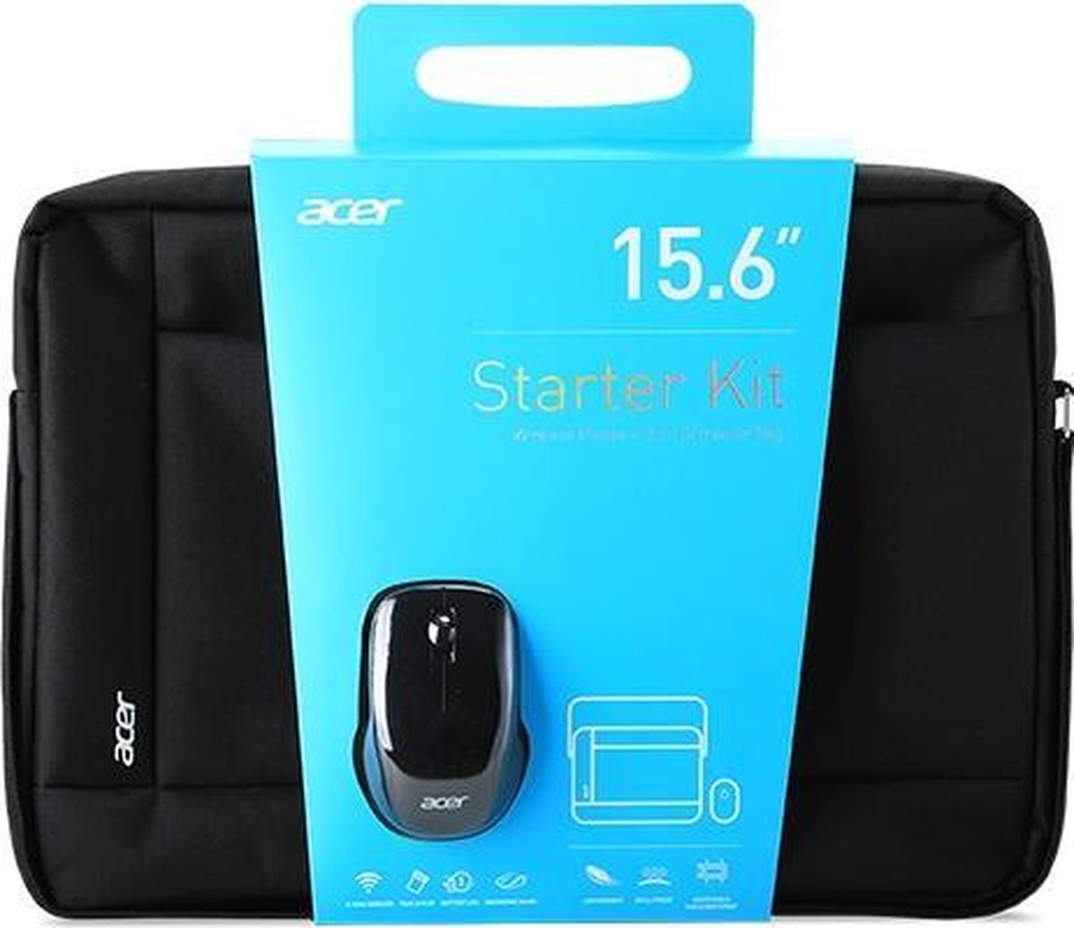 Acer Starter Kit 15.6" laptoptas met draadloze muis zwart