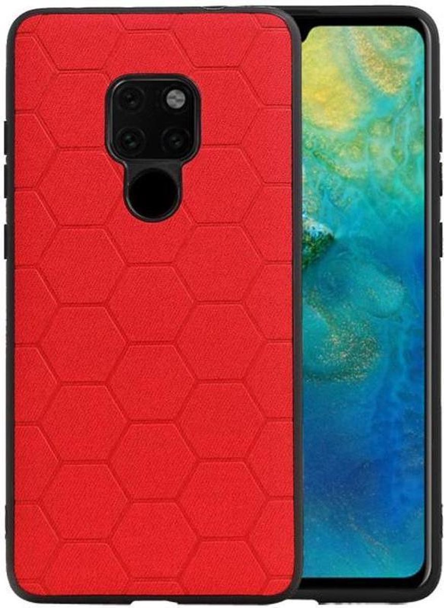 Rood Hexagon Hard Case voor Huawei Mate 20