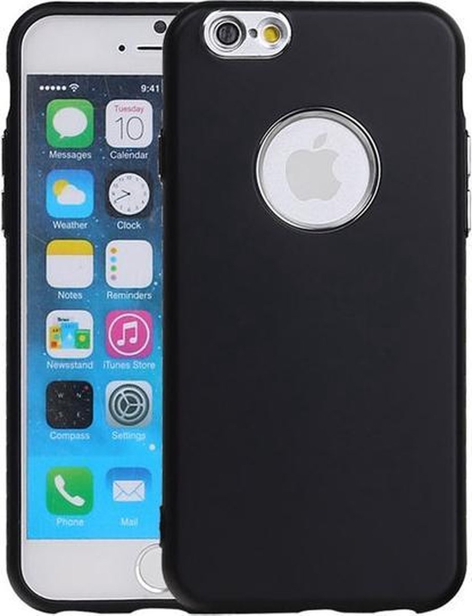 BestCases.nl Apple iPhone 6 / 6s Design TPU back case hoesje Zwart