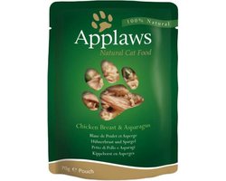 Applaws cat pouch chicken / aspergus kattenvoer 70 gr