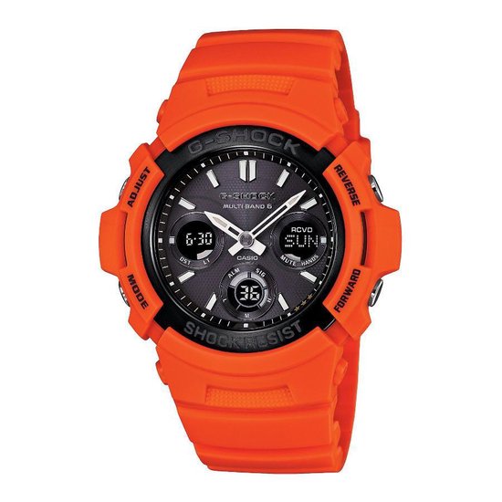 nooit verontschuldiging verlegen Casio G-Shock AWG-M100MR-4AER - Horloge - 47 mm - Kunststof - Oranje |  bol.com