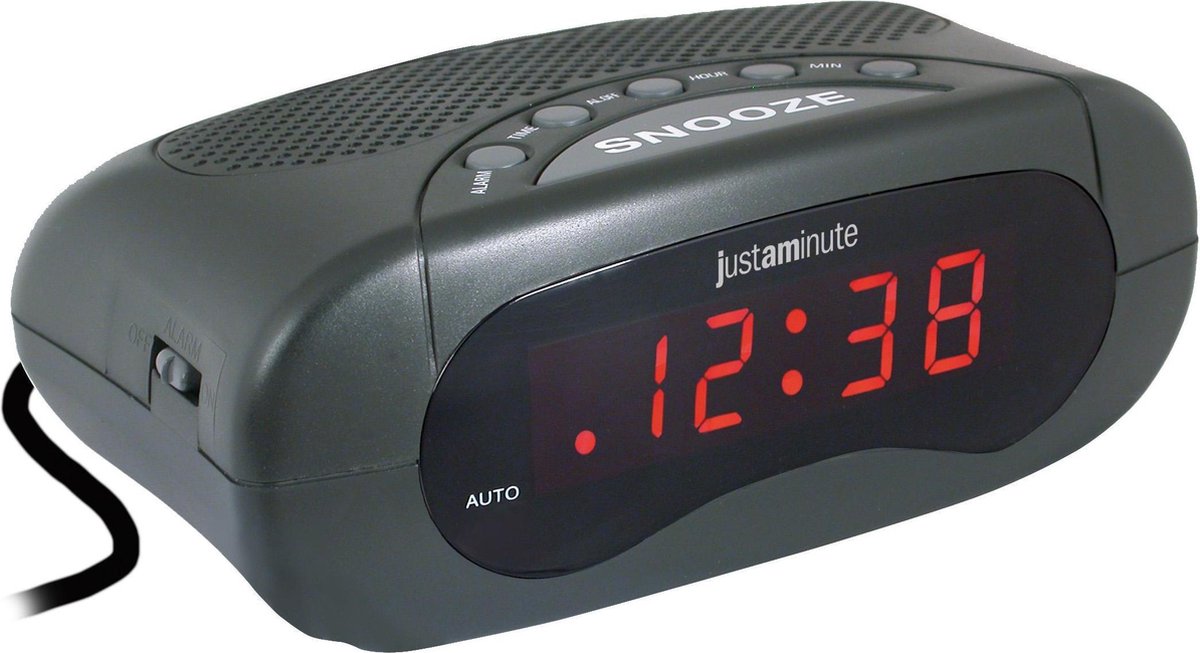 Just a Minute |Digitale wekker | alarm | Zwart