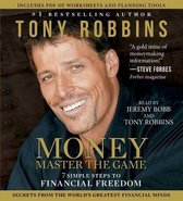 Cover van het boek 'Money Master the Game' van Tony Robbins, met een portret van Tony Robbins.