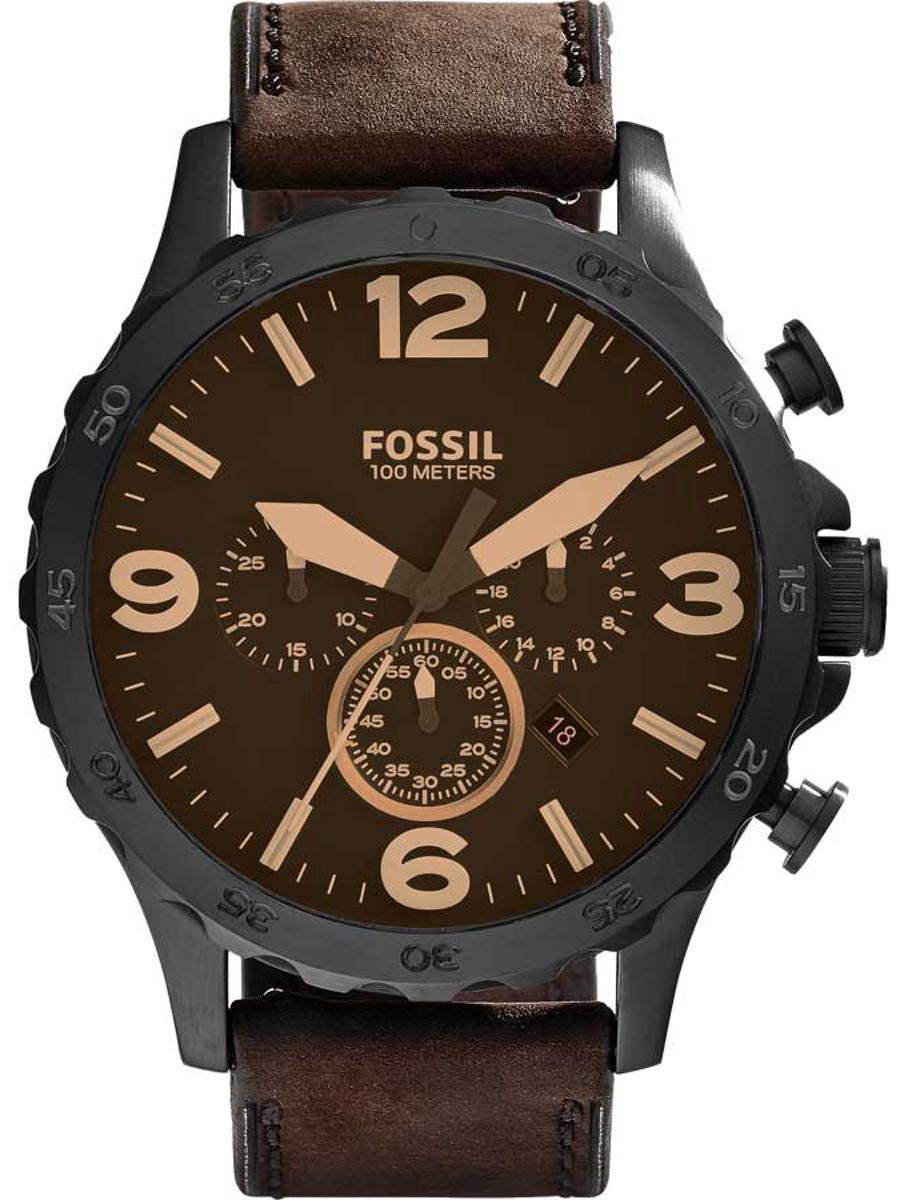 Fossil Nate JR1401 Herenhorloge 50 mm Zwart bol