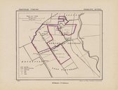 Historische kaart, plattegrond van gemeente Ruwiel in Utrecht uit 1867 door Kuyper van Kaartcadeau.com