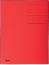 3x Exacompta dossiermap Foldyne 24x32cm (voor A4), rood, doos a 50 stuks