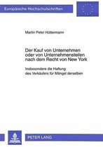 Der Kauf Von Unternehmen Oder Von Unternehmensteilen Nach Dem Recht Von New York