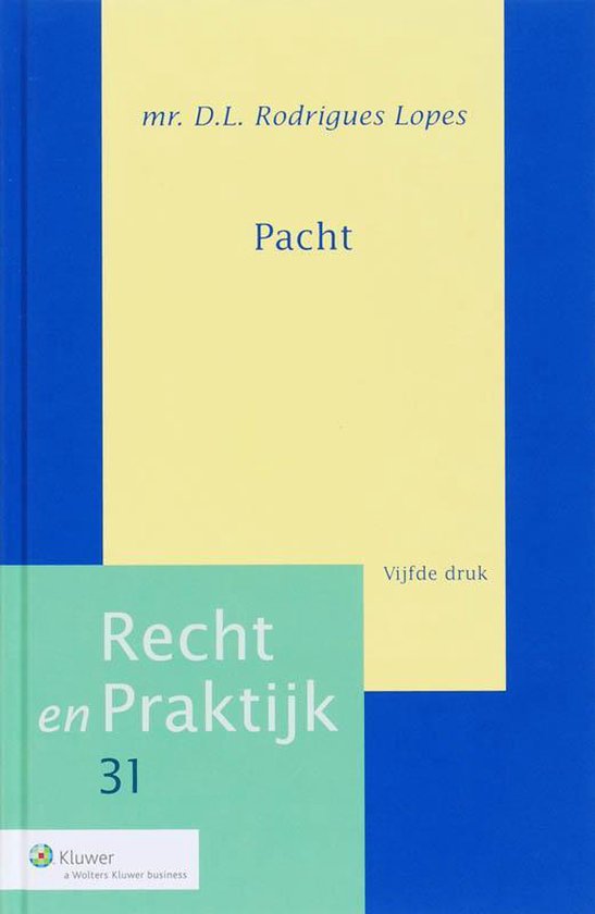 Cover van het boek 'Pacht / druk 5' van D.L. Rodrigues Lopes